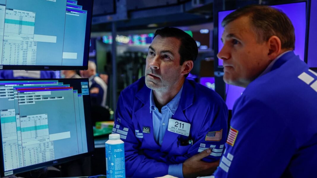 Stocks fall, weighed down by oil prices and tech declines: Live updates
