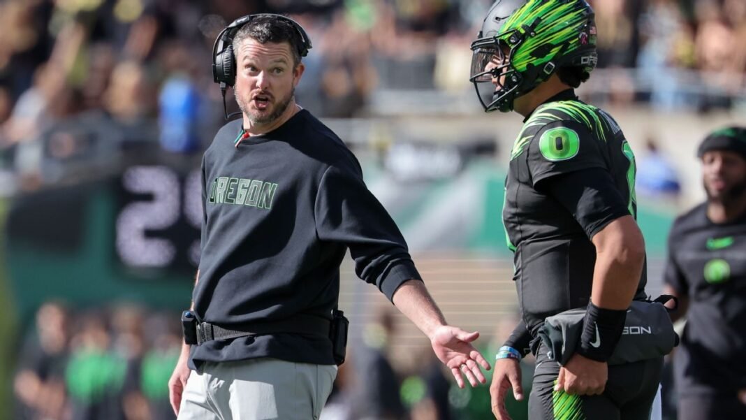 Oregon quarterback Dylan Raiola after the loss to UCLA