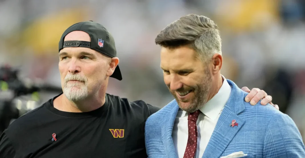 What Commanders GM Adam Peters said about Dan Quinn, NFC East, trade deadline