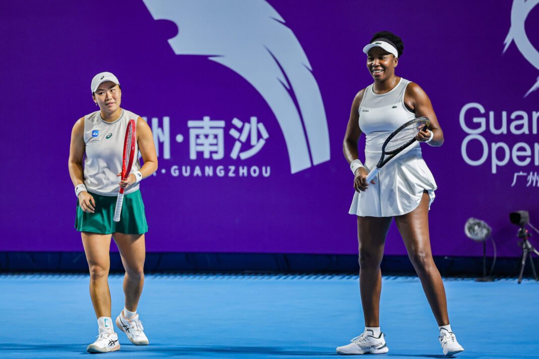 Tjen, Venus Williams sweep into Guangzhou quarterfinals in doubles debut