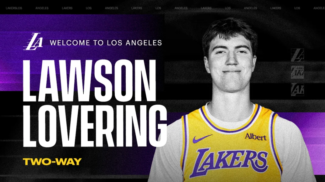 Los Angeles Lakers Sign Center Lawson Lovering to Two-Way Contract
